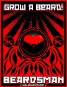 Image of Beardsman Beard Propaganda Sticker