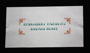 Image of Embroidery Tames My Savage Beast E-Pattern from Radical Cross Stitch