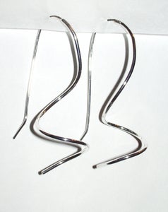 Image of sterling silver spiral earrings