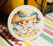 Image of Little Girls Vintage Circle Tags - Set of 12