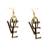 Image of LOVE earrings (gold)