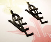 Image of LOVE earrings (black)