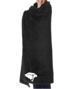 Image of Embroidered Hawks Fleece Throw Blanket with Carrying Strap