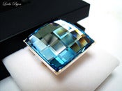 Image of Delicate Blue Chessboard Ring