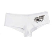 Image of WFS "tape" white booty shorts
