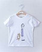 Image of "the girl and the bear" t-shirt -  camiseta " la niña y el oso" 
