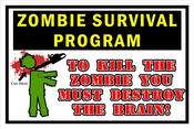 Image of Zombie Survival Program Sign