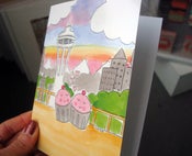 Image of Stationery: 10 pack of CakeSpy Cuppie Love in Seattle Cards