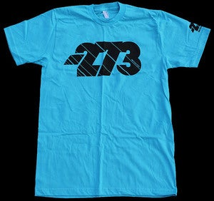 Image of -273 Capone T - Turquoise -Black print