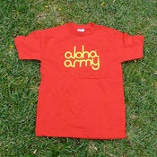 Image of ALOHA ARMY LOGO TEE RED