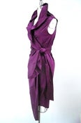 Image of MARIA SEVERYNA Royal Purple Silk Wrap Dress