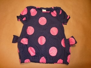 Image of Girls pink dots top