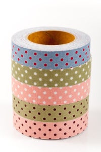 Image of 1 pk fabric tape - polka dots - ava - FT008