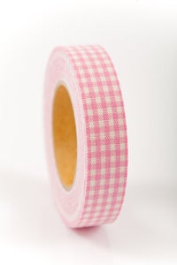 Image of 1 pk fabric tape - mini check - taffy - FT014