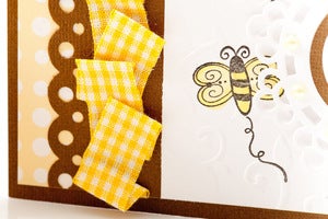 Image of 1 pk fabric tape - mini check - lemon bar - FT017