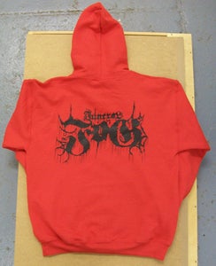 Image of FUNERAL FOG LOGO HOODIE - BLOOD RED 