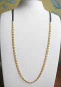 Image of Double Chain Necklace + Black Organdy Ribbon - Gold Vermeil