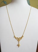 Image of Compass Rose w/ Diamond Necklace - Gold Vermeil