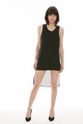 Image of (SOLD OUT) N7 - TANK WITH EXTENDED CHIFFON BACK PANEL