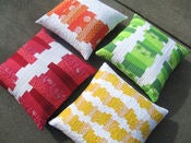 Image of CHOPPED VEGETABLES PILLOWS Modern Patchwork pdf Pattern