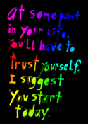 Image of Trust yourself, Oversized Postcard, set of 5