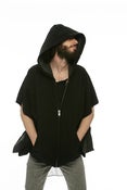 Image of (SOLD OUT) N12 - ULTRA-SOFT COTTON FLEECE OVERSIZED UNISEX KIMONO-SLEEVED ZIP-UP SWEATSHIRT WITH OVE