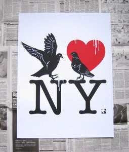 Image of Pigeons Love NY (Limited Edition Poster)