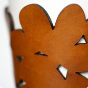 Image of NEW! leather cozy/cuff SNAP - prairie tan