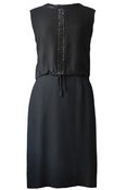Image of Vintage 1960s Glam Sequin Detail Black Dress