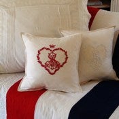 Image of Embroidered Monogram Cushion