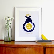 Image of Hope Screen Print ~ Navy, Yellow & White