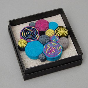 Image of 80's colours felt brooch