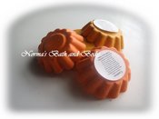 Image of orange chiffon cake candle tarts. set of 4