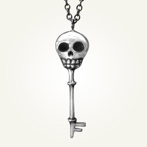 Image of Skeleton Key Necklace, Sterling Silver