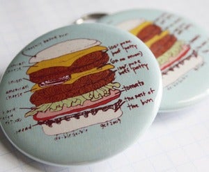 Image of best burger ever bottle opener keychain