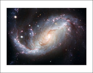 Image of Hubble's View of Barred Spiral Galaxy NGC 1672 