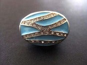 Image of GLAM TURQUOISE SWAROVSKI CRYSTALS COCKTAIL RING