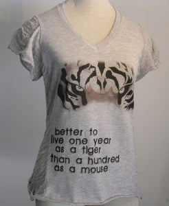Image of "She's A Tiger" Shredded Eco Tee 