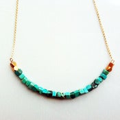 Image of TURQUOISE GOLDEN NECKLACE