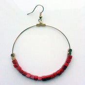 Image of CORAL STONE SIGANTURE LARADIVA HOOPS