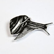 Image of BROOCH - the snail: pass the salt