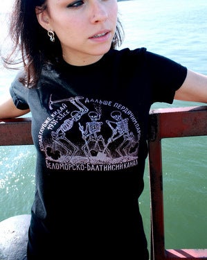 Image of MIR02 SKELETON GULAG CREW T-Shirt