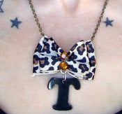 Image of Bow & letter necklaces 