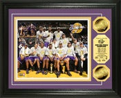 Image of Lakers Champions Celebrate 24KT Gold Coin Signature Frame