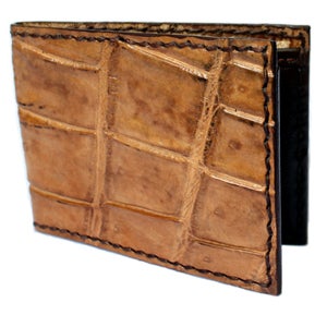 Image of Crocodile Skin Bi-fold Wallet