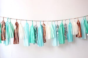 Image of Tassel Garlands-blues/mints