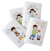 Image of Set de 4 cartes doubles
