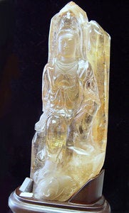 Image of Citrine Kuan Yin statue