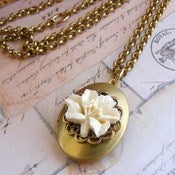 Image of Lily Locket vintage inspired necklace