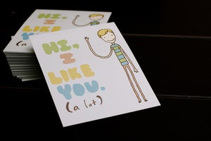 Image of "I Like You" Postcards